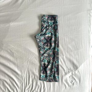 Onzie High-Rise Leggings – Tribal Aztec Print – Size S/M– Swim/Studio
